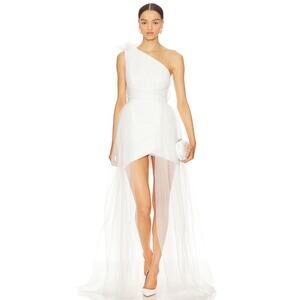 Sau Lee REVOLVE Sidney Dress Women's 4 Ruched Tulle Wedding Bridal Detachable